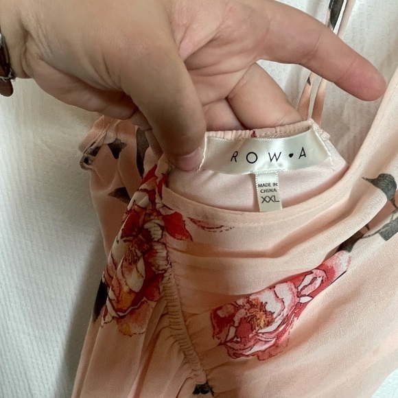 NEW ROW A Pink Floral Backless Maxi Dress Size XXL - Picture 10 of 13
